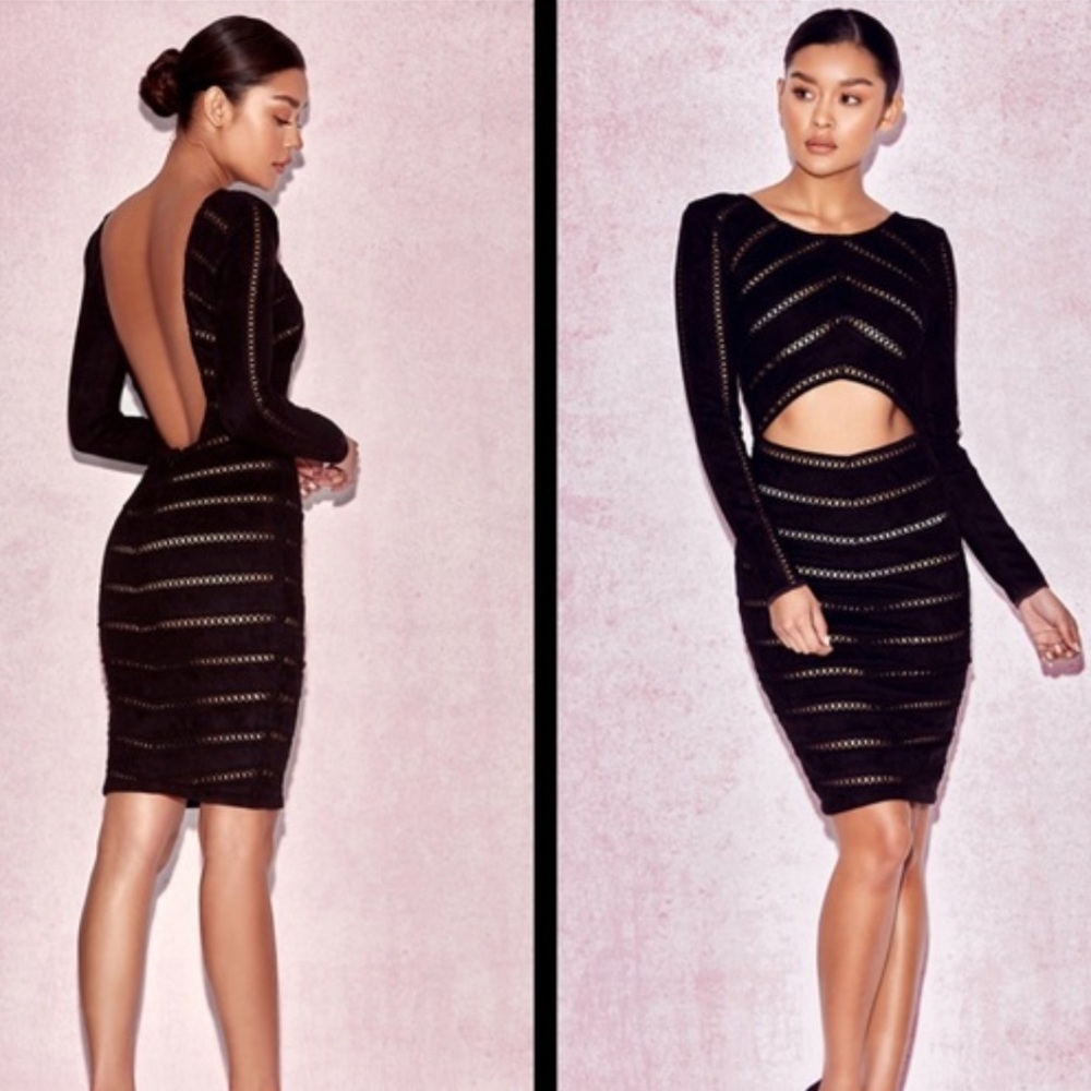 House of CB London Freja Dress Black Size Large